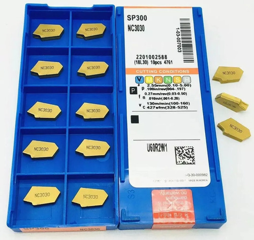 Sp300 Insertos Corte/tronzado Korloy (x10 Unidades). 