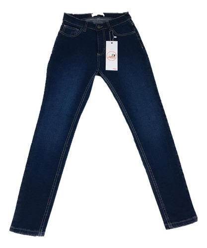 Jeans Tipo Skiny, Liso Con Bolsas