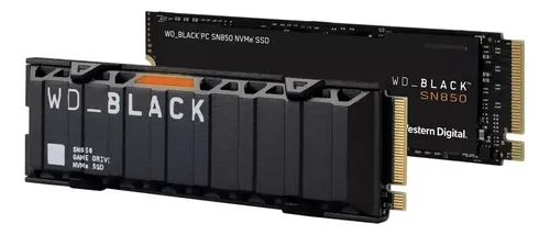 内蔵型SSD WD_BLACK SN850 1TB SSD(With Heatsink) interno Western Digital WD Black SN850 WDS100T1XHE 1TB preto