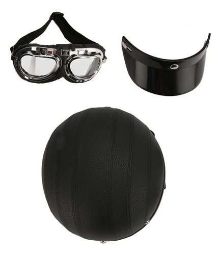 /para Gorra De Medio Casco For Moto, Cara Abierta, Tamaño