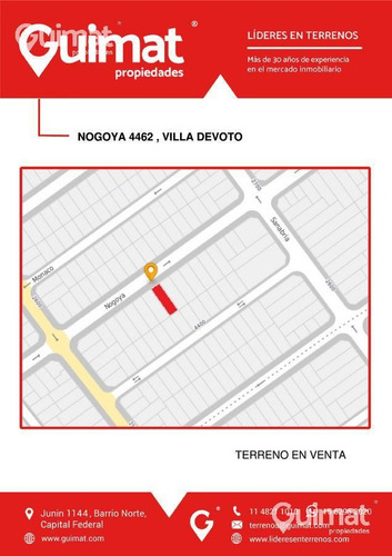 Imagen 3 de 11 de Terreno - Villa Devoto - Lideres En Terrenos - Guimat Propiedades