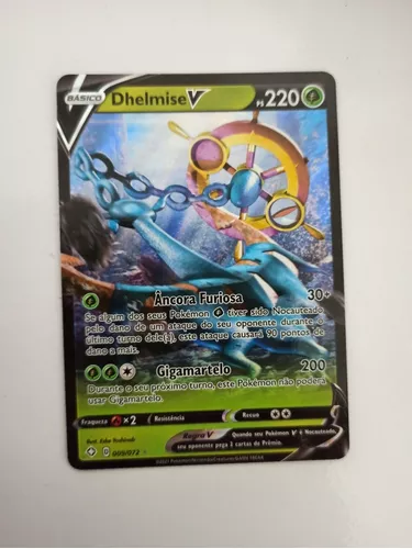 Carta Pokémon Dhelmise Vmax Destinos Brilhantes em Promoção na