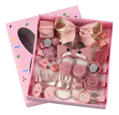 Accesorios De Cabello Para Niñas18 Pcs Caja De Regalo