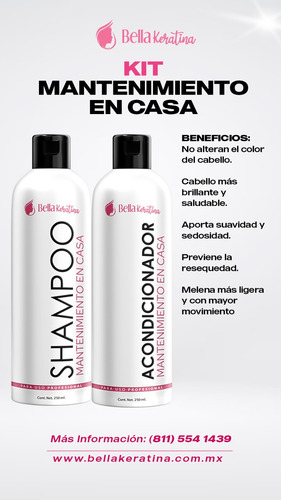 Kit Shampoo Y Acondicionador Sin Sulfatos Ni Parabenos 500ml