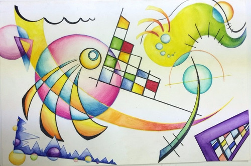 Poster Wassily Kandinsky 60x90cm  Foto Decoração Obra Nº 5