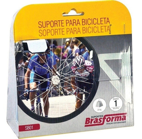 Suporte De Bicicleta Para Teto E Parede Sb01 Branco