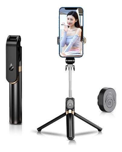 Trípode Bluetooth Selfie Stick Con Luz De Control Remoto