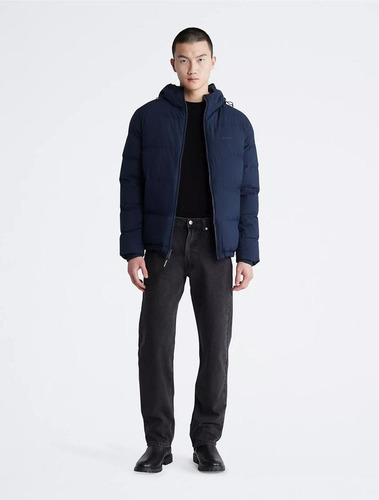 Chamarra Calvin Klein Puffer Con Gorro Para Hombre -original