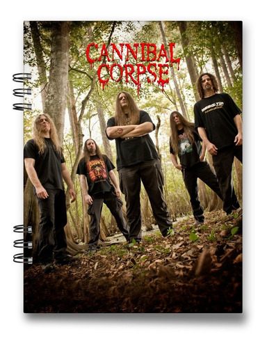 Imagen 10 de 10 de Cuaderno Cannibal Corpse 15x20 Cms Media Carta 100 Hojas