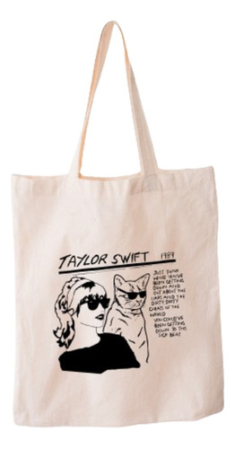 Bolsa De Tela Lienzo Tote Bag Taylor Swift Cat