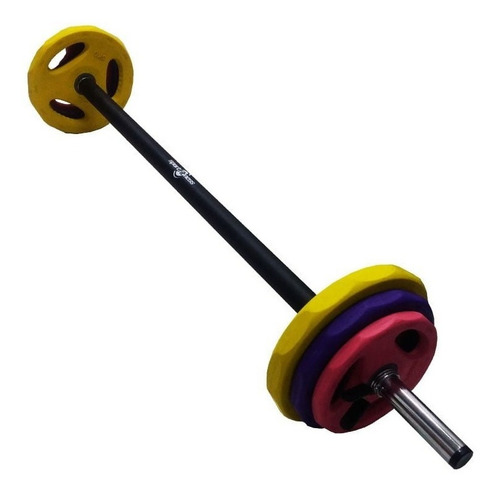 Set Body Pump Pesas Barra + Discos Total 20 Kg Sportfitness