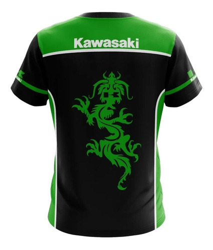 Imagem 2 de 3 de Camiseta Kawasaki Casual 01 Brk Motociclismo 50+ Uv