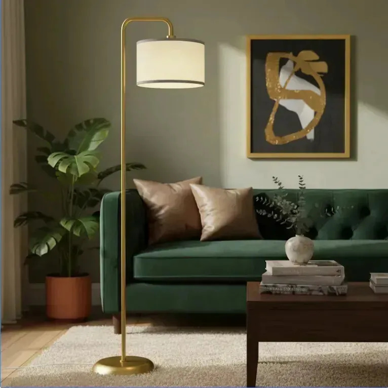 Dorado Lámpara De Pie Moderna Minimalista 163 Cm Lámpara De Piso