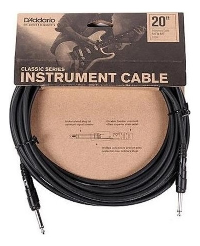 Cable Guitarra D'addario 20' (6mt) Pw-cgt-20