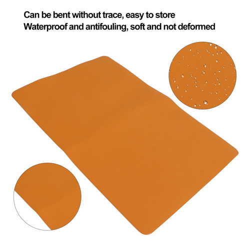 Tapete De Maquillaje Para Uñas, Color Naranja, Suave, De Dob