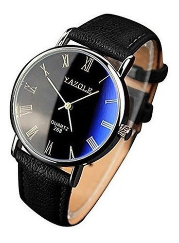 Yazole Mens Bluray Roman Numerals Cuarzo Reloj Analogico Ban