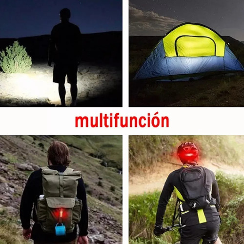 Luz Bicicleta Led 4 En 1 Lámpara De Luces Recargable Kit