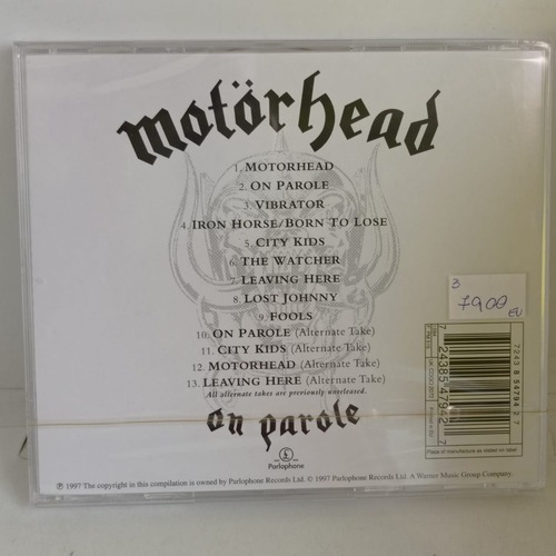 Motörhead On Parole Cd Eu