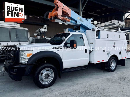 Camion 2011 Ford F550 Grua Canastilla 13 M Insulada 4x4