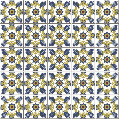 Papel De Parede Adesivo Azulejo Português 1,00x1,00m Pt-37