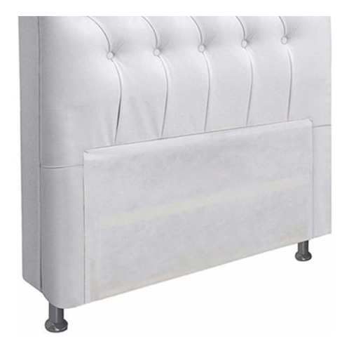 Cabeceira Livia Para Cama Box Solteiro 100 Cm Corino Branco