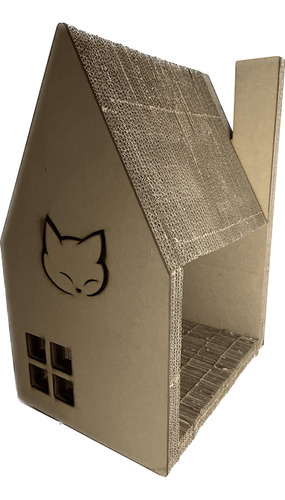 Biogato House Rascador Casa Juguete Para Gatos, Caja Carton 