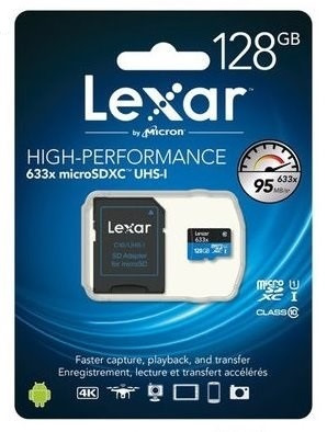 Memoria Lexar 128gb Micro Sd 633x 95mb/s Class10 Original 4k