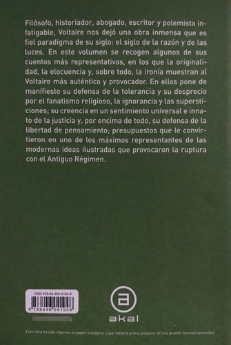 Cuentos: Micromegas, Zadig, Cándido, El Toro Blanco Voltaire