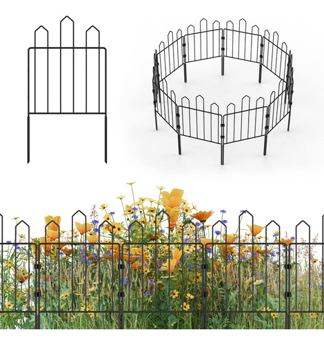 10 Paneles Decorativos Para Jardin, Valla De Metal Sin Excav