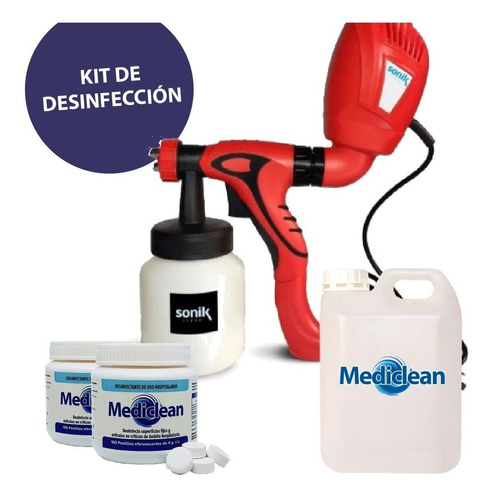 Kit De Desinfección: Pulverizadora + Desinfectante + Bidón
