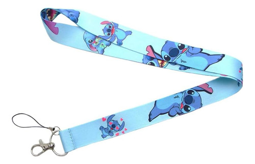 Lanyard De Stitch Porta Identificación Llavero Clip De...