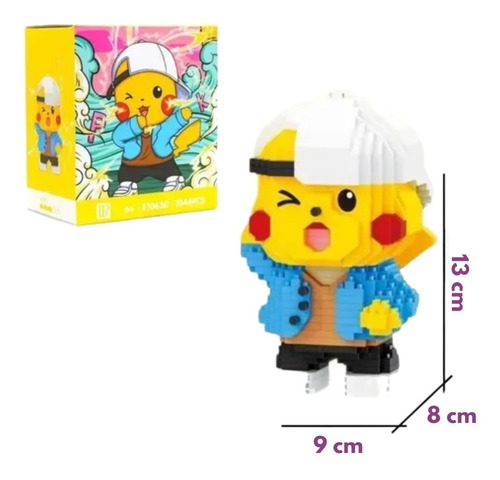 Bloques Armables Pikachu Rapero 3d Pokemon Mini Block