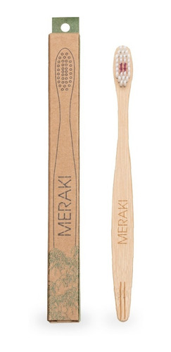 Imagen 3 de 10 de Cepillo De Dientes Biodegradable- Meraki Eco Bambu Pack X3