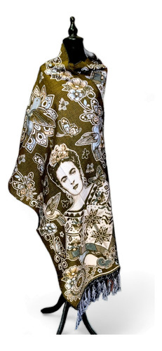 Rebozo Grande Chalina Fular Artesanal Frida Kahlo