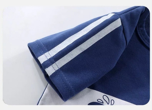Conjunto Para Bebe Niño Playeras Y Pantalones Cortos Algodón