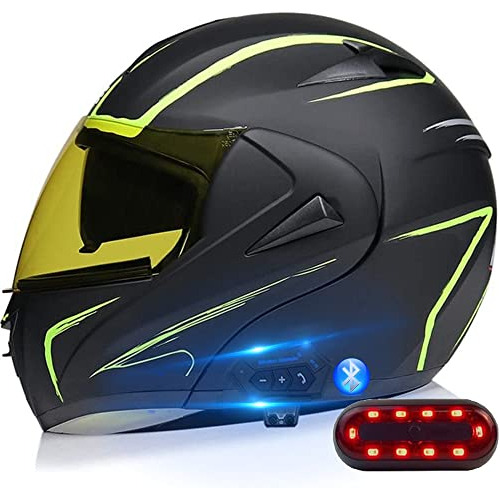 Casco Integral De Motocicleta Modular Con Bluetooth, Aprobad