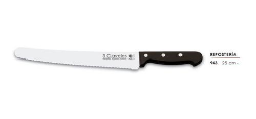 Cuchillo Uniblock 3 Claveles Repostería 25 Cm (943) Polartik