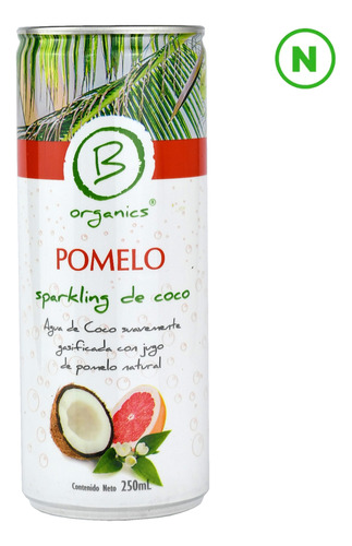 B Organics - Agua De Coco Con Pomelo 250ml