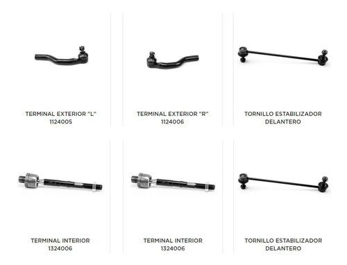 Kit Suspensión Terminales-bieletas-tornillos Swift 2010-2017