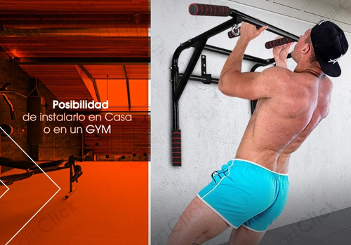 Barra Dominadas Pared Desmontable 2 En 1 Paralelas Gimnasio
