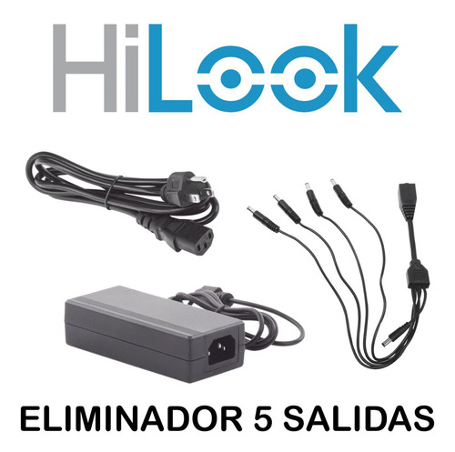 Kit Circuito Cerrado HiLook Dvr 8 Canales 4 Cámaras Thc-b120-ps 1080p 2mp Audio Integrado Cable Coaxial 18mts + Hdd 1tb