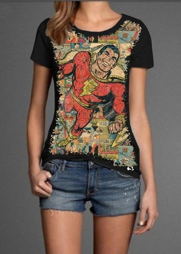 Camiseta Feminina Super Man Plus Size