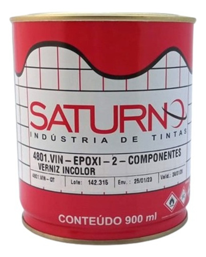 Tinta Epóxi Verniz Incolor 900ml Saturno 4801.000