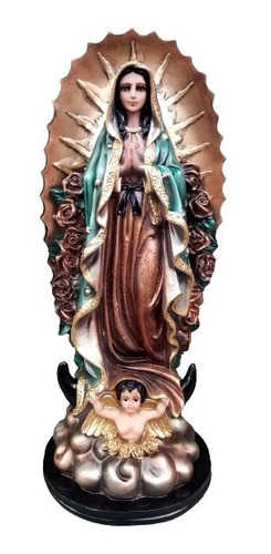 Virgen De Guadalupe. Figura De Resina. Calidad Premier.