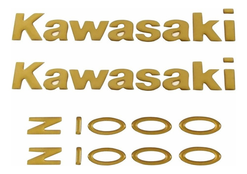 Kit Jogo Emblema Adesivo Resinado Kawasaki Z1000 Kw-re60