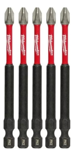 5 Puntas Ph2 X 90mm Alto Impacto Milwaukee 48-32-4564 H 1/4