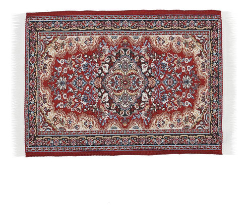 3 Alfombra Miniatura Dollhouse Rojo