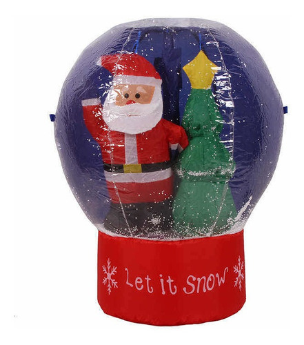 Inflable Navideño Cúpula Santa Claus Nieve Navidad Árbol Pin