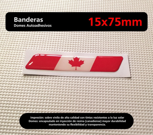 Calcos, Stickers Resinados Bandera Canada - Domes