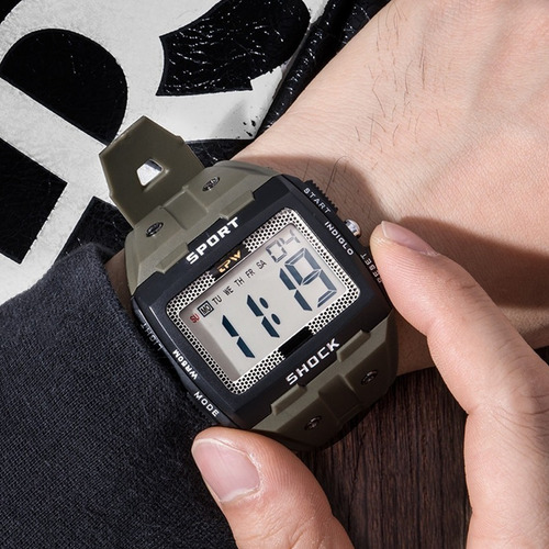 Imagen 4 de 7 de Reloj Táctico Militar Hombre Digital Deportivo Resistente